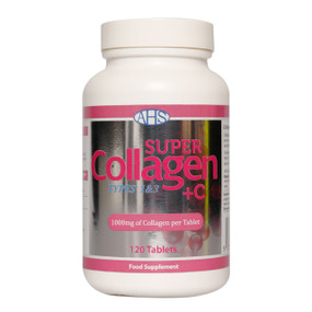 Advanced Health Solutions Super Collagen Type 1 & 3 + C 120 Tablets - Collagen is the mechanical strength of bone and helps to build bone matrix.