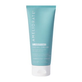 Ameliorate Clarifying Facial Cream 100ml blue plastic tube; a multi-tasking daily moisturiser that neutralise redness and support a clearer complexion for blemish-prone skin