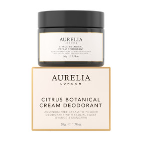 Aurelia Citrus Botanical Cream Deodorant -  50-Grams- glass tub in a box