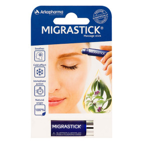 Arkopharma Migrastick Roll On - 3-ml front image; relieves pain caused by headaches and migraines
