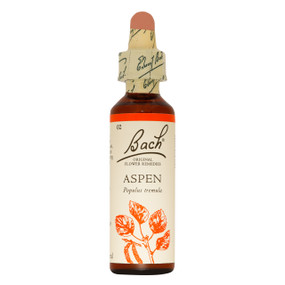 Bach Flower Remedies Aspen - 20-ml glass bottle; flower essence is indicated for people who are seized by sudden fears or worries for no specific reason