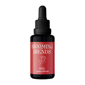 Blooming Blends Sexy Botanical Tincture - 30-ml glass dropper bottle with a red label