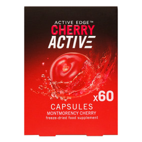Active Edge CherryActive Capsules 60-capsules - front image; benefits is also listed as a natural remedy for gout
