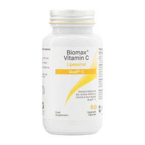 Coyne Healthcare Liposomal Vitamin C 60 Capsules in a white plastic tub;  features cutting-edge liposomal technology, resulting in quick absorption into the bloodstream and optimum efficiency in delivering highly absorbable vitamin C.