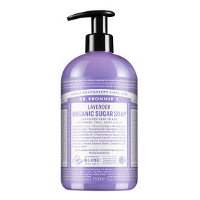 Dr Bronner's Organic Shikakai Lavender Soap - 709-ml lilac bottle; a 4 in 1 soap to wash hands, face, body and hair & kind to the planet