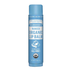 Dr Bronner's Baby Mild Organic Lip Balm - 4-Grams blue plastic stick; a safe and effective way to treat chapped lips.