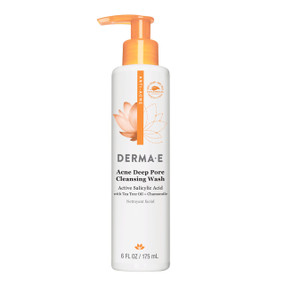 Derma E Acne Deep Pore Cleansing Wash - 175-ml white pump bottle; removes built-up oil and debris to unclog pores, prevent breakouts and leave you with beautifully clear, radiant skin.