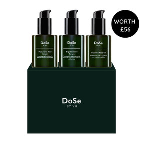 DoSe For Dry & Dehydrated Skin Collection is a powerful trio of serums for dry & dehydrated skin to deeply hydrate and moisturise skin.