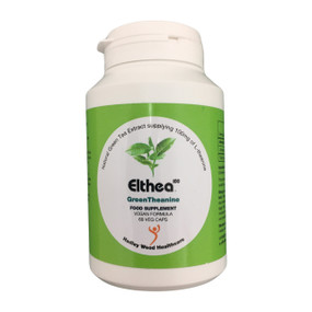 Hadley Wood Healthcare L-Theanine - Elthea - 100-mg 60-Capsules bottle with a green label; helps promote a restful, relaxed state while maintaining daytime alertness.