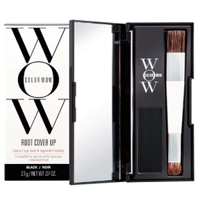 Color Wow Root Cover Up - Black Hair - Brush and  powder in a mirrored case packed in a box