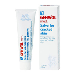 Gehwol Med Salve for Cracked Skin - 75-ml white tube;  for excessively dry, hard, rough and cracked skin around hands, nails and heels that leaves them protected, soft and smooth