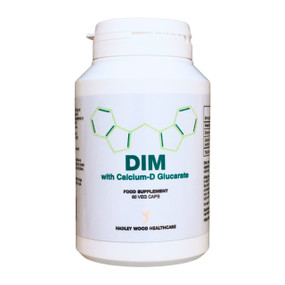 Hadley Wood Healthcare DIM with Calcium-D Glucarate - 60-Capsules bottle; a food supplement that may help support better prostate health and menstrual disorders