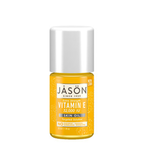 Jason Vitamin E Oil Extra Strength 32000iu - 33-ml yellow label plastic bottle; a high potency vitamin E oil for  acne scars & stretch marks