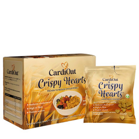 Lifeplan OatWell™ Crispy Hearts - 7 x 30-Gram Sachets yellow box;  with high concentration of beta-glucans lowers cholesterol.