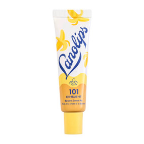101 Ointment Multi-Balm Banana Cream Pie 10g tube. This all-natural, multi-purpose balm made with lanolin and vitamin E hydrates and repairs chapped lips, dry skin, cuticles, and elbows with a delicious banana cream pie scent.