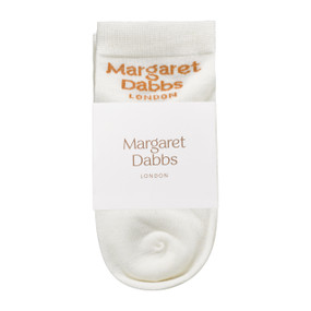 Margaret Dabbs London Luxury Hemp Socks - one size white ankle socks & white label