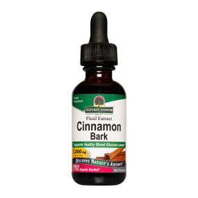 Natures Answer Cinnamon Bark - 30-ml brown glass bottle with white label; ideal for maintaining healthy blood sugar levels.