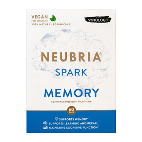 Neubria Spark - For Memory - 60-Capsules; an advanced brain health supplement, including the 5 ingredient 'Clarity Botanical Complex', cognizin® , Co Enzyme Q10 and 22 vitamins and minerals, designed to support memory and recall.