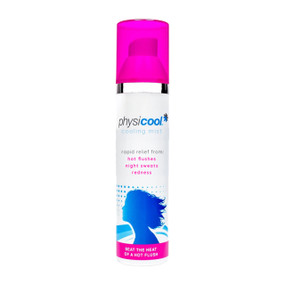 Physicool Rapid Cooling Mist - 125-ml white spray bottle; helps alleviate the discomfort of hot flushes and night sweats instantly for long lasting relief.