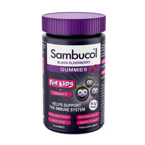 Sambucol Kids Gummies - 30-Gummies purple plastic tube; specially formulated to support your child's immune system.