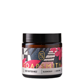 Soapsmith Bloomsbury Body Butter  100ml in an amber glass jar; melts effortlessly into the skin, providing intense moisture