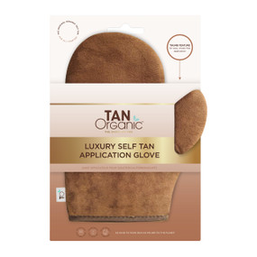 TanOrganic Luxury Self Tan Application Glove - 1-Mitt front image; helps you perfect a flawless, streak-free tan.