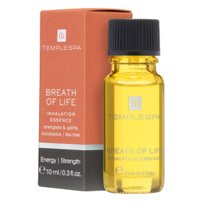 TEMPLESPA Breath Of Life - Aromatherapy Inhalation Essence - 10-ml bottle with box; brings antibacterial and anti-viral benefits to help ward off germs and ease breathing.