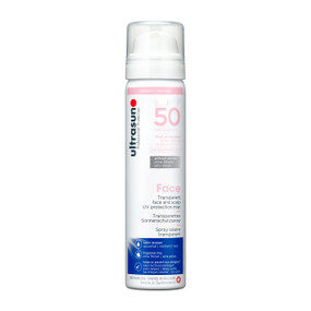 Ultrasun Face and Scalp Mist SPF 50 - 75-ml bottle; delivers high UVA protection (95% against the EU standard of 33%) as well as UVB protection in a super lightweight, easy, non-greasy, quick-drying transparent spray