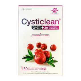 Cysticlean PAC + D-Mannose - 30-Sachets ina white box; to prevent and treat recurrent and frequent urinary tract infections
