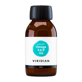 Viridian Nutrition 100% Organic Omega 3:6:9 Oil - 200-ml front image; an ideal nutritional oil for everyday use.