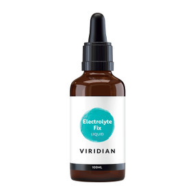 Viridian Nutrition Electrolyte Fix Liquid 100ml in a amber glass bottle with white label