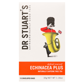 Dr Stuart's Teas Echinacea Plus Tea - 15-Tea Bags in a box; helps support your immune system with refreshing Echinacea & Peppermint